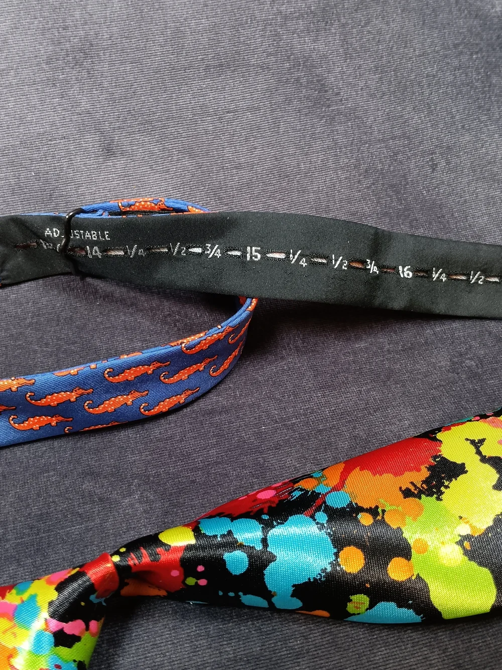 Gator Bow Tie - And Splatter Pattern Fun Tie For Boys Both Adjustable